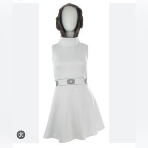Star Wars Princess Leia Dress Hoodie with Buns Costume